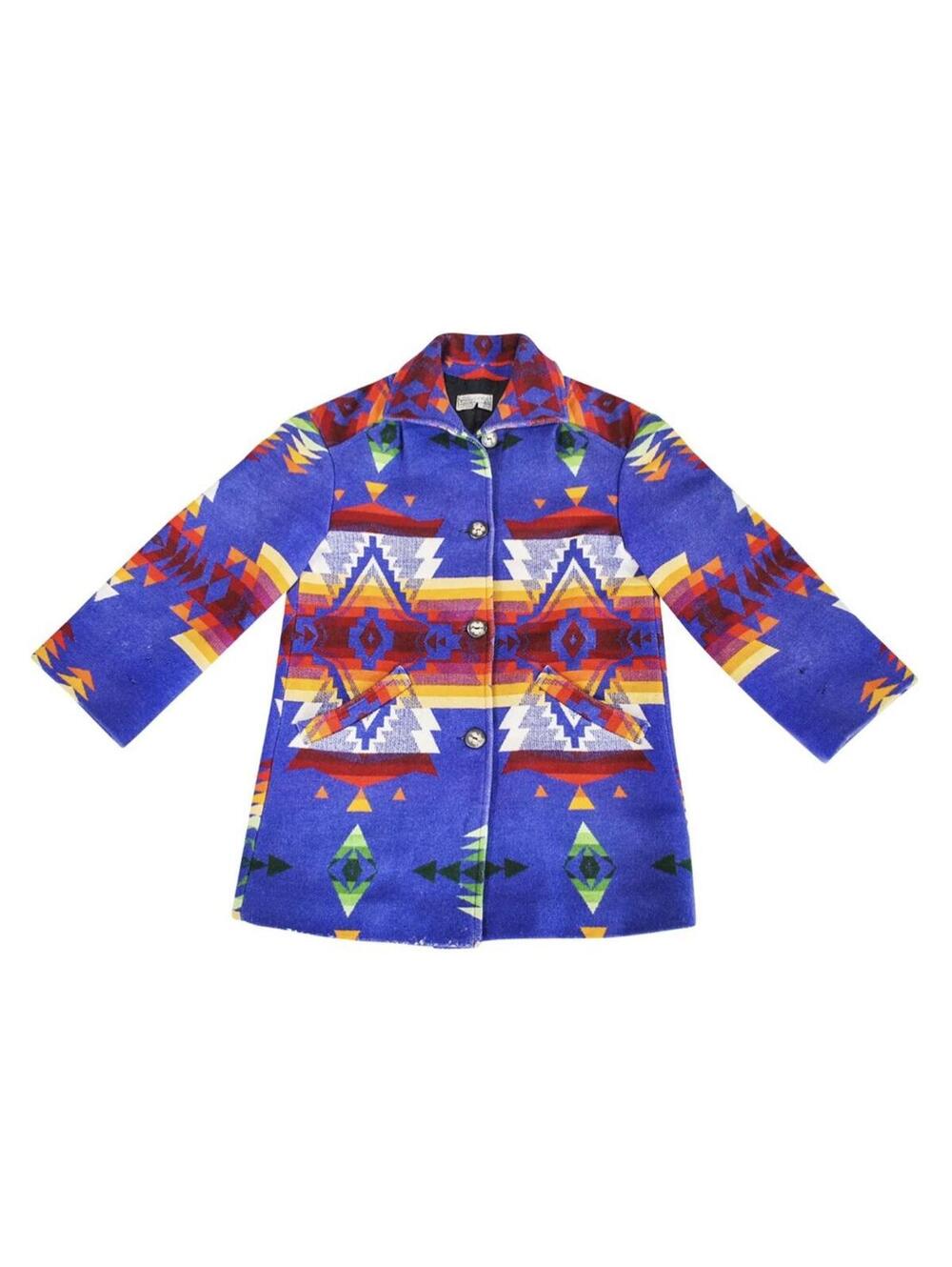 Vintage Pendleton Wool Made in USA Colorful Pattern Aztec 90s Jacket Size Medium